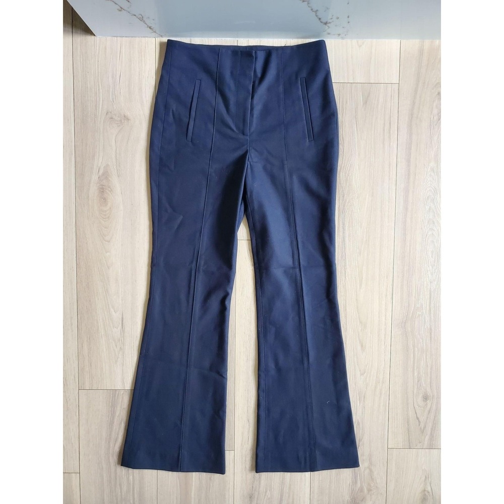 Veronica Beard Dress Pants Womens‎ 6 Blue Navy Flare Leg Lined Stretch Twill USA
